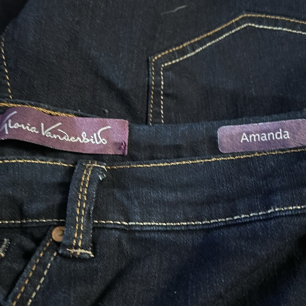 Gloria Vanderbilt Dark Blue Stretch Amanda Jeans - Picture 6 of 6